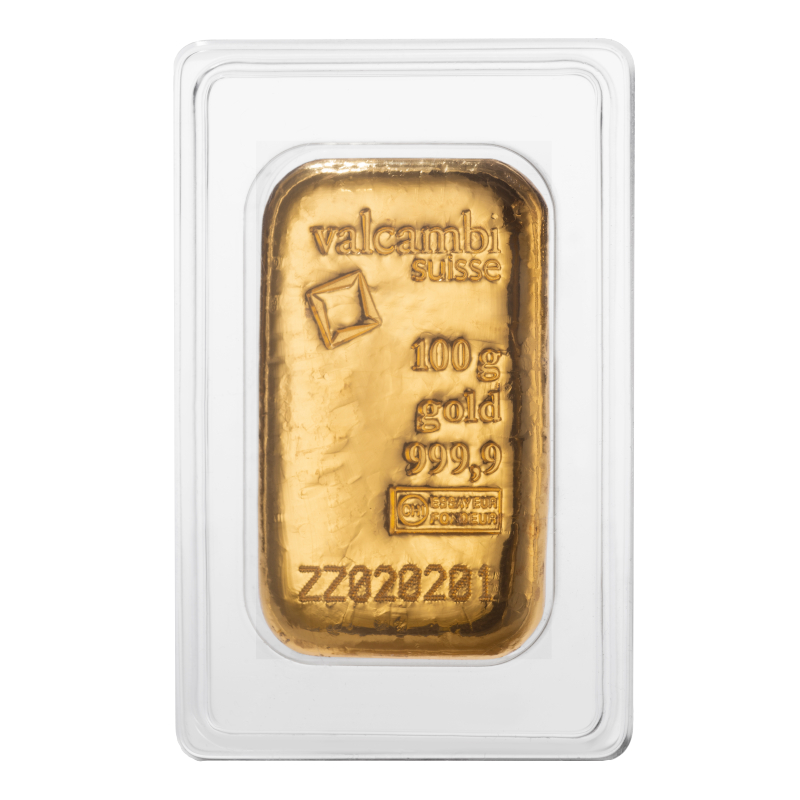 100g Gold Cast Bar - View 2