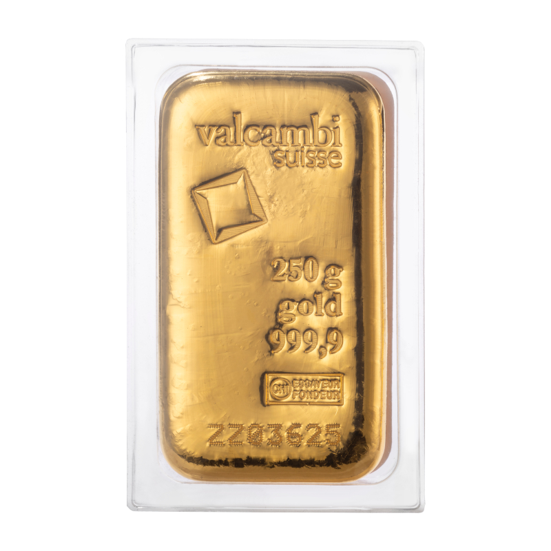 250g Gold Cast Bar - View 1
