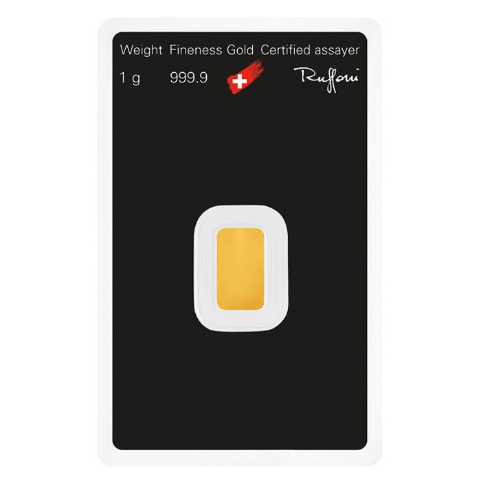 1g Gold Minted Bar - View 2