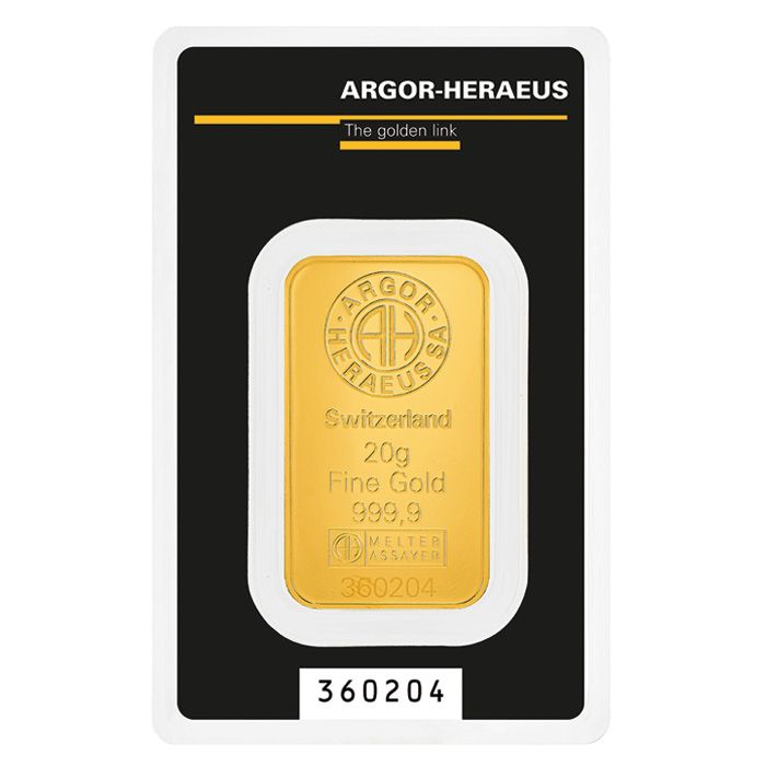 20g Gold Minted Bar - View 1
