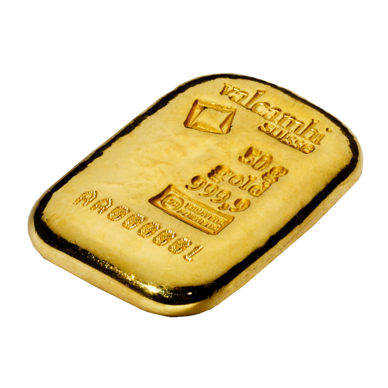 50g Gold Cast Bar - View 2