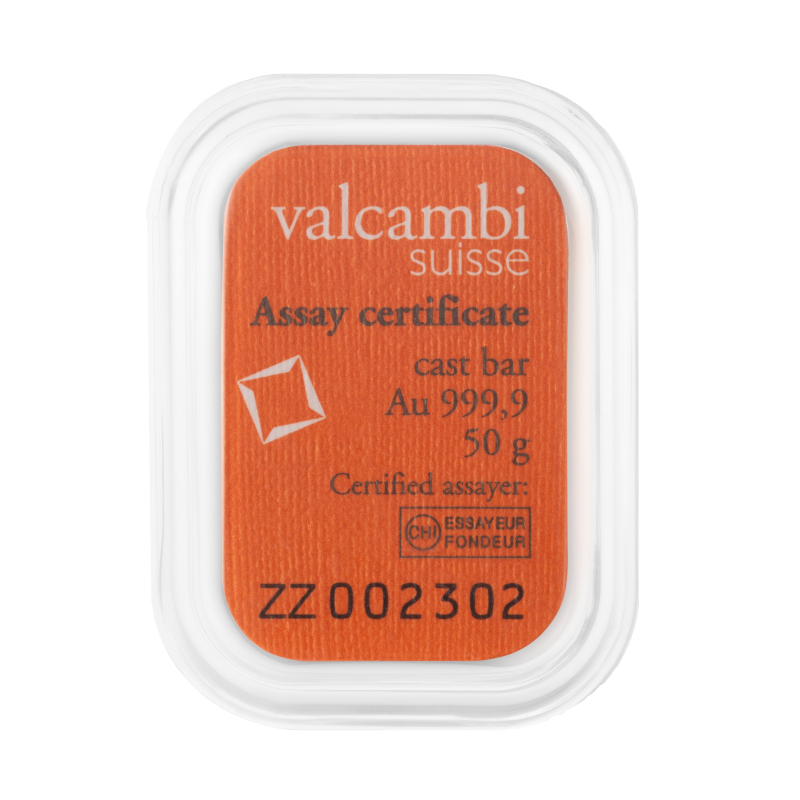 50g Gold Cast Bar - View 3