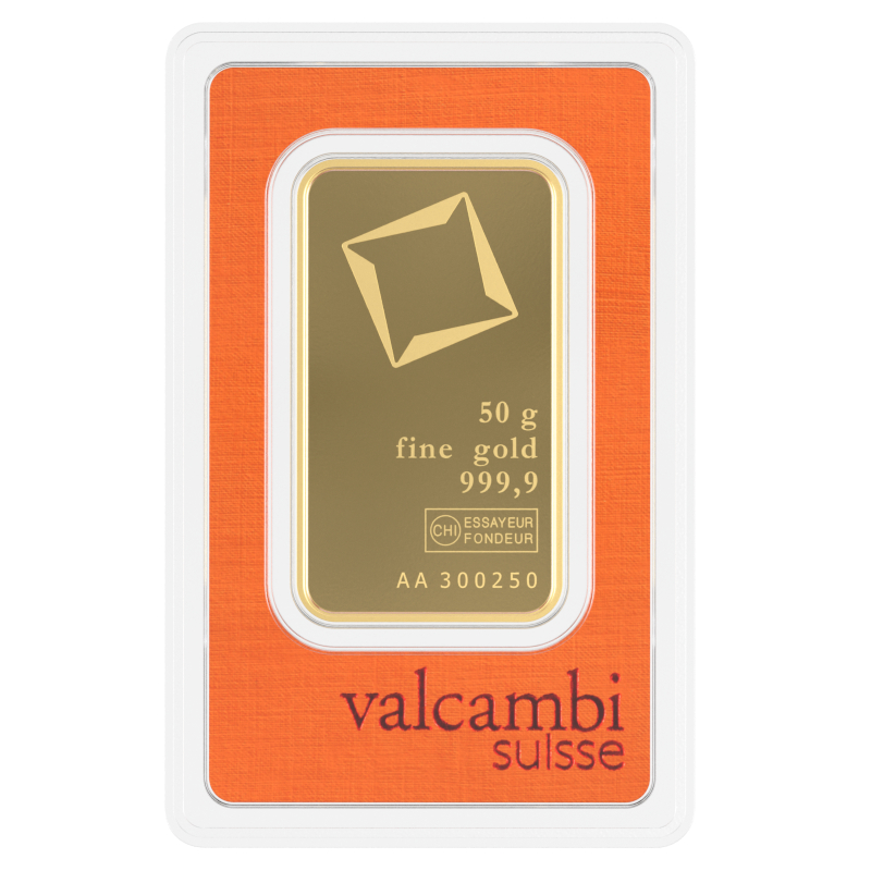 50g Gold Minted Bar - View 1