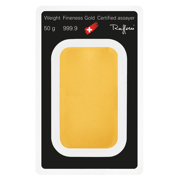 50g Gold Minted Bar - View 2