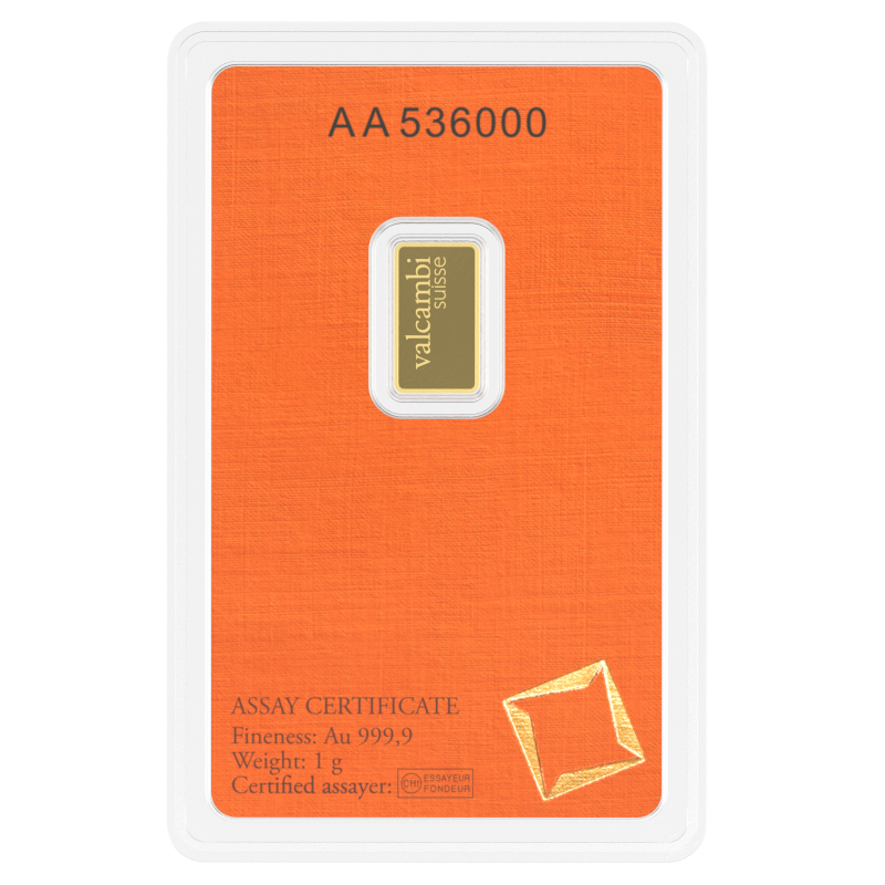 1g Gold Minted Bar - View 4