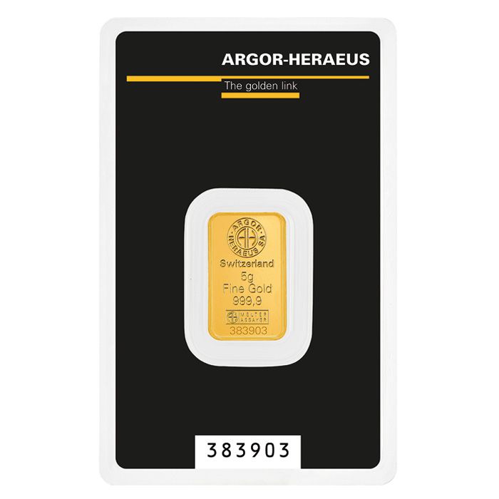 5g Gold Minted Bar - View 3